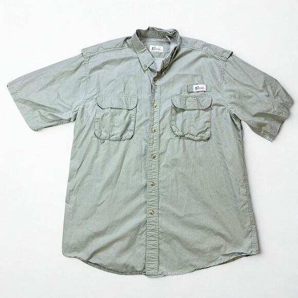 world wide sportsman Other - World Wide Sportsman Mens XL Fishing Shirt Light Green Short Sleeve Button Up
